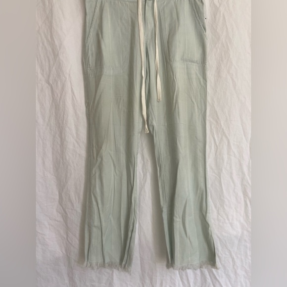 Billabong Light Green Casual beach Pants linen blend Size Medium - Picture 3 of 15